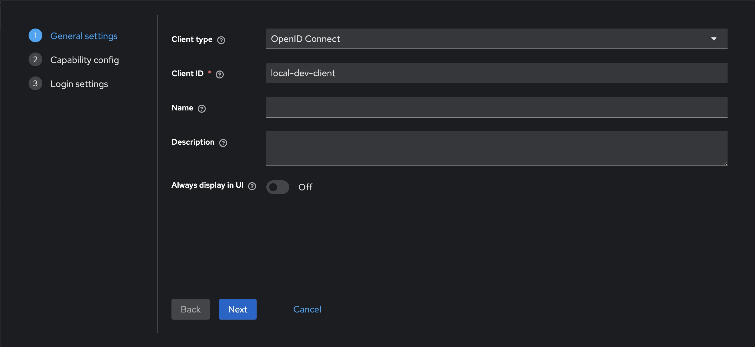 Creating a new client